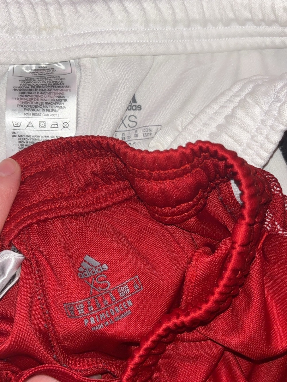 adidas Jogger Pants - White & Red - Picture 3 of 3